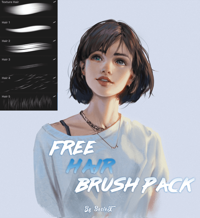 hair brushes free procreate