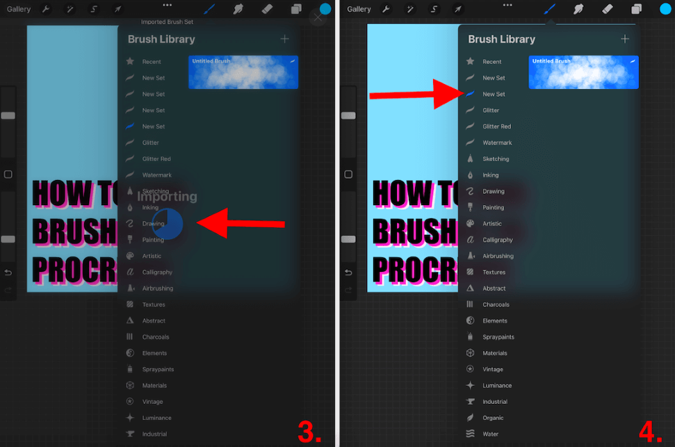 how to add free brushes to procreate
