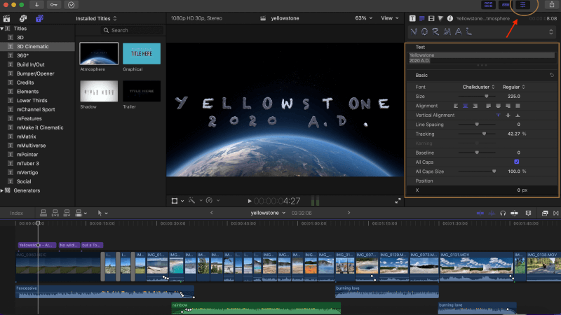 free text final cut pro