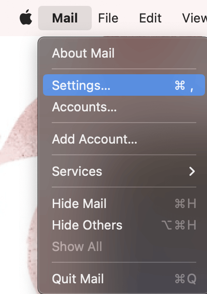 change email in mail app