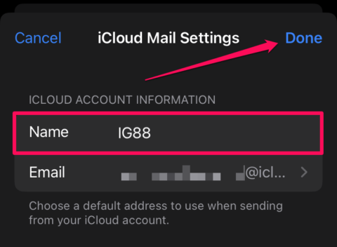 why can't i change my icloud email name