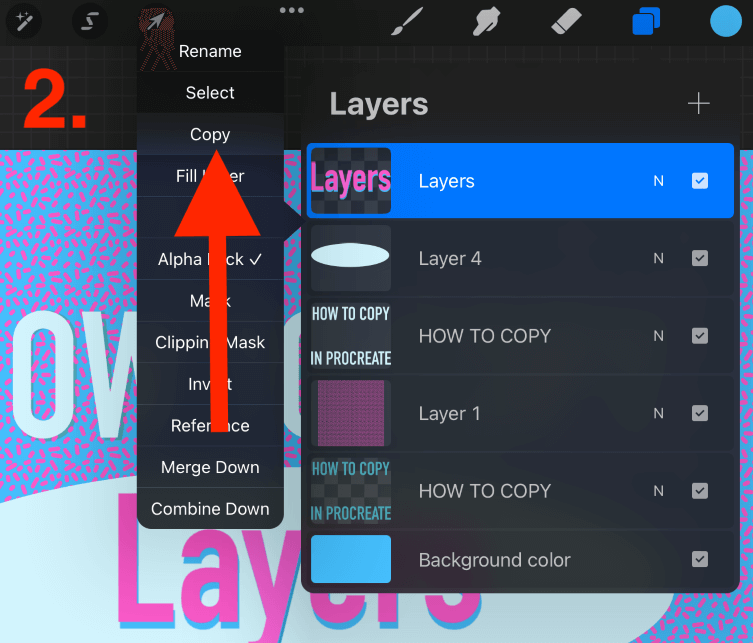 2 Ways To Copy Layers In Procreate To New Canvas