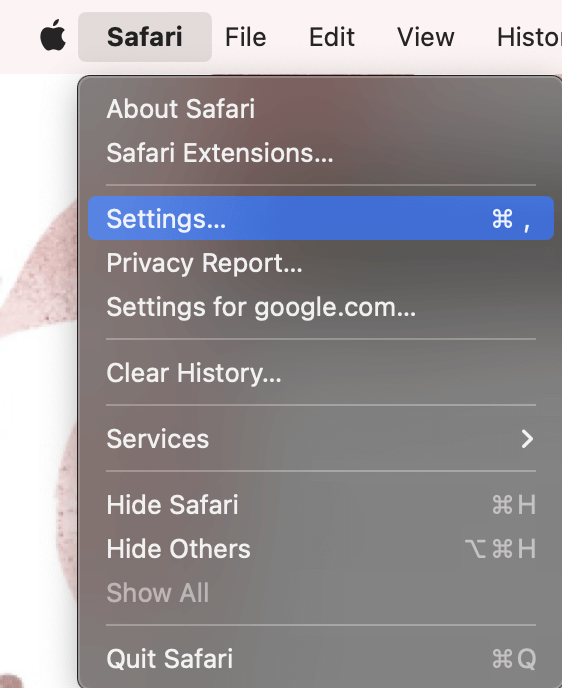 disable cookies safari