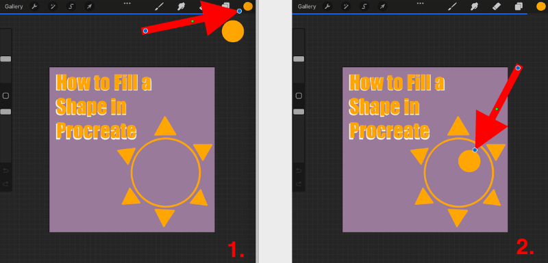 How To Fill A Shape With Color Or Texture In Procreate