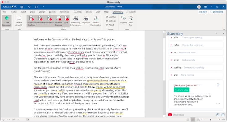 grammarly for mac outlook