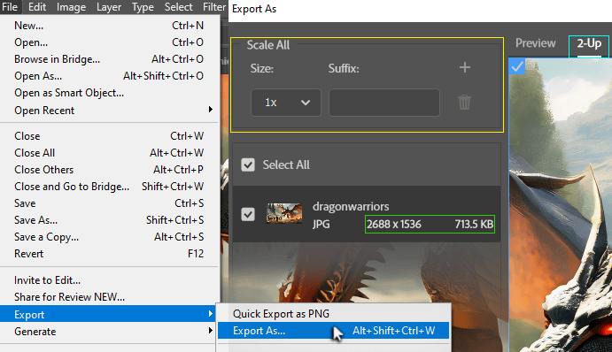 download as jpg in photoshop