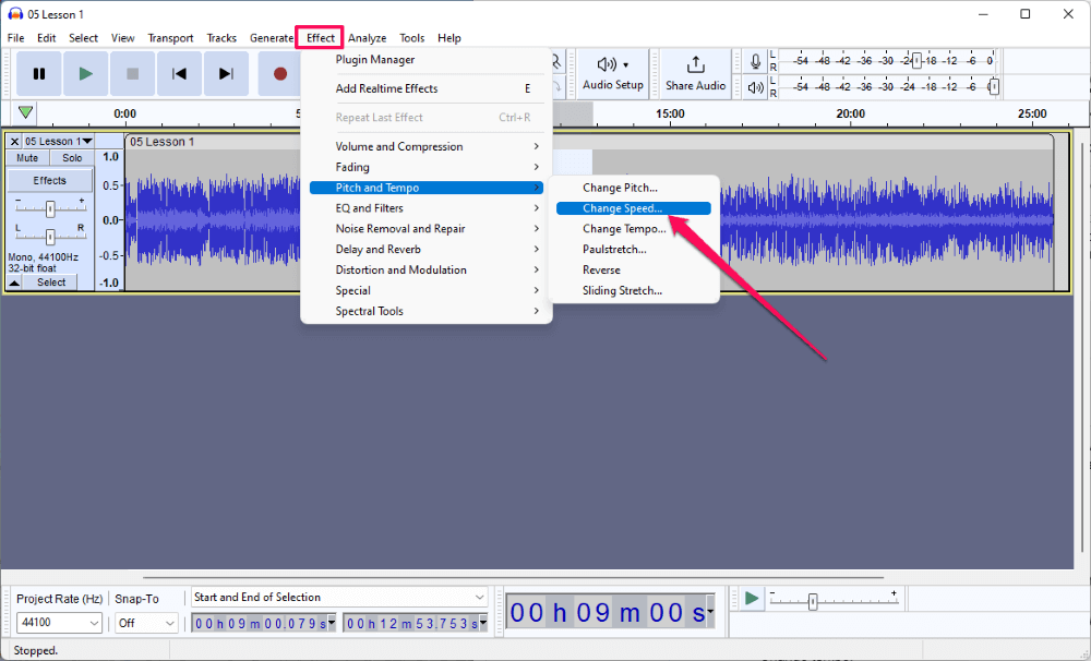 How To Speed Up Or Slow Down Audio In Audacity