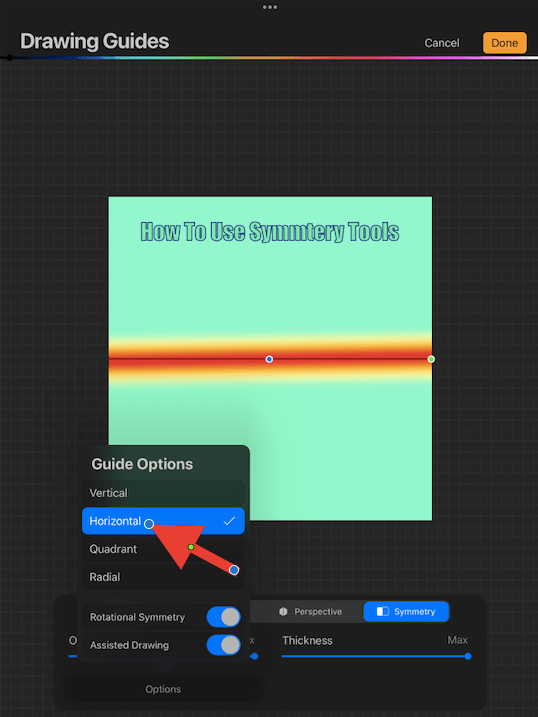 procreate symmetry tool