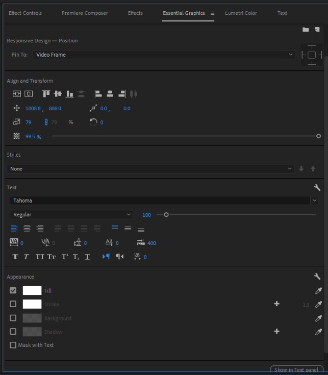 how to add text over video in premiere