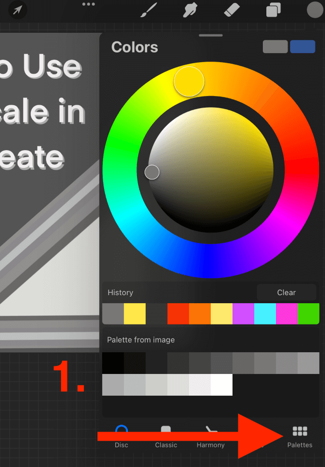 procreate grayscale palette free