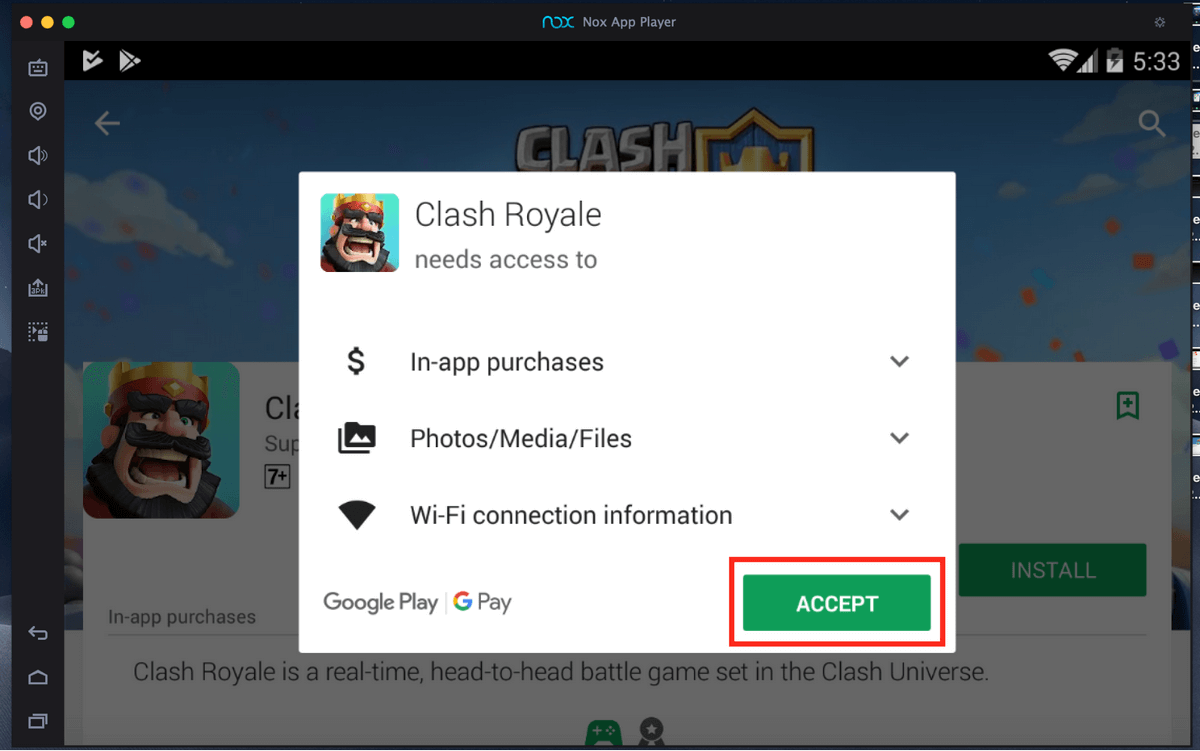 google play clash royale