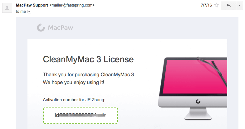 Cleanmymac license