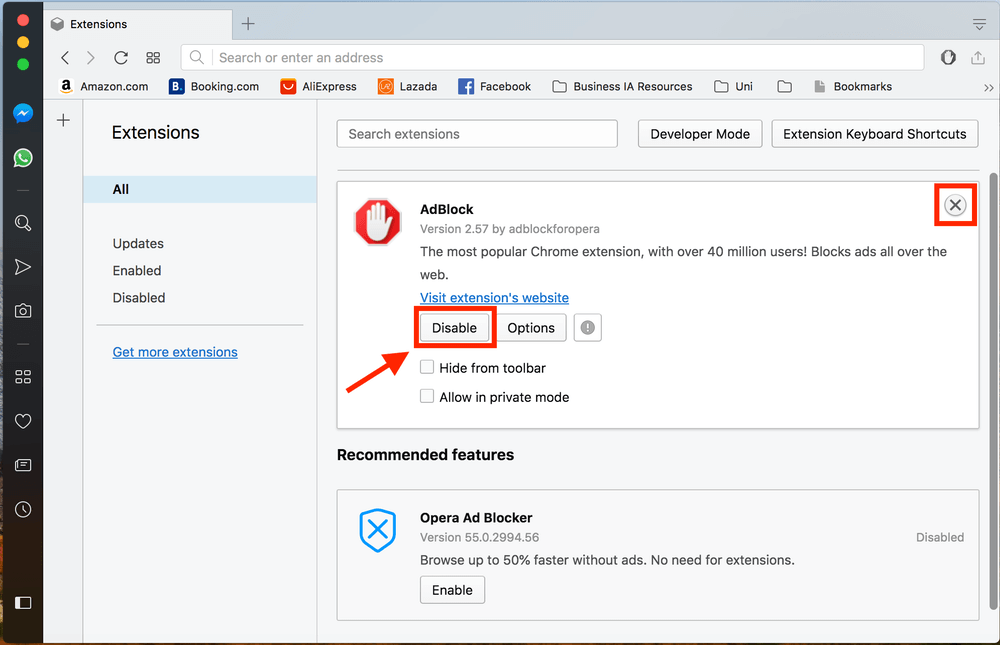how to disable ad blocker safari
