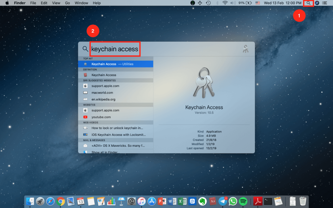 how to check password of connected wifi in mac