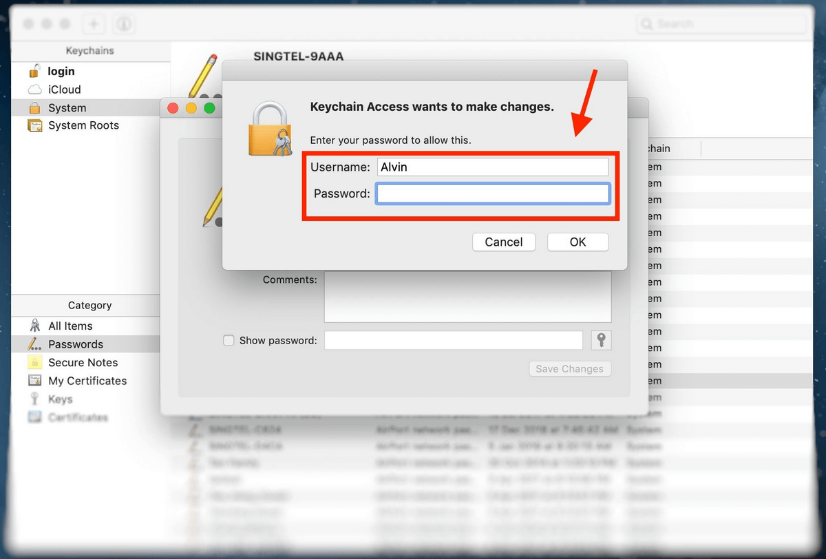 finding saved passwords on mac