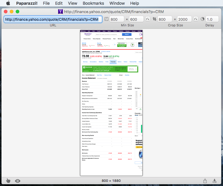 how to screenshot whole page on mac