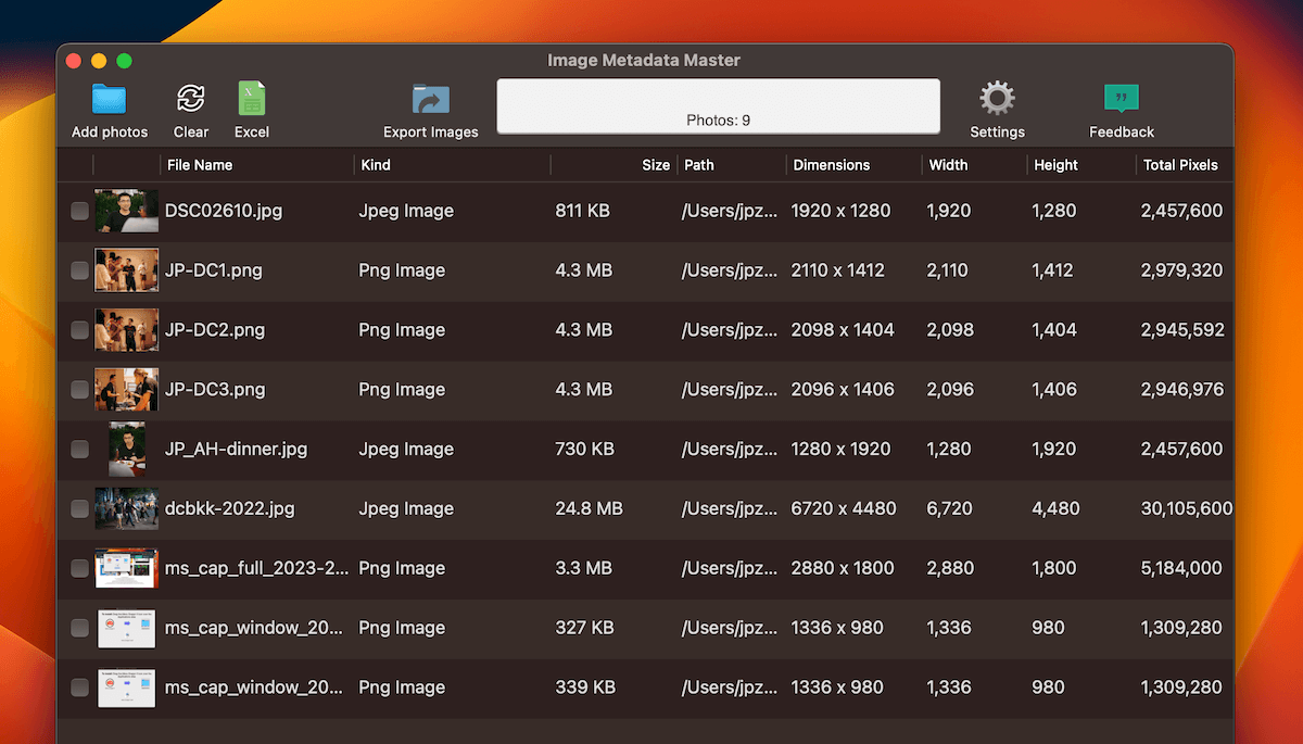 image metadata master