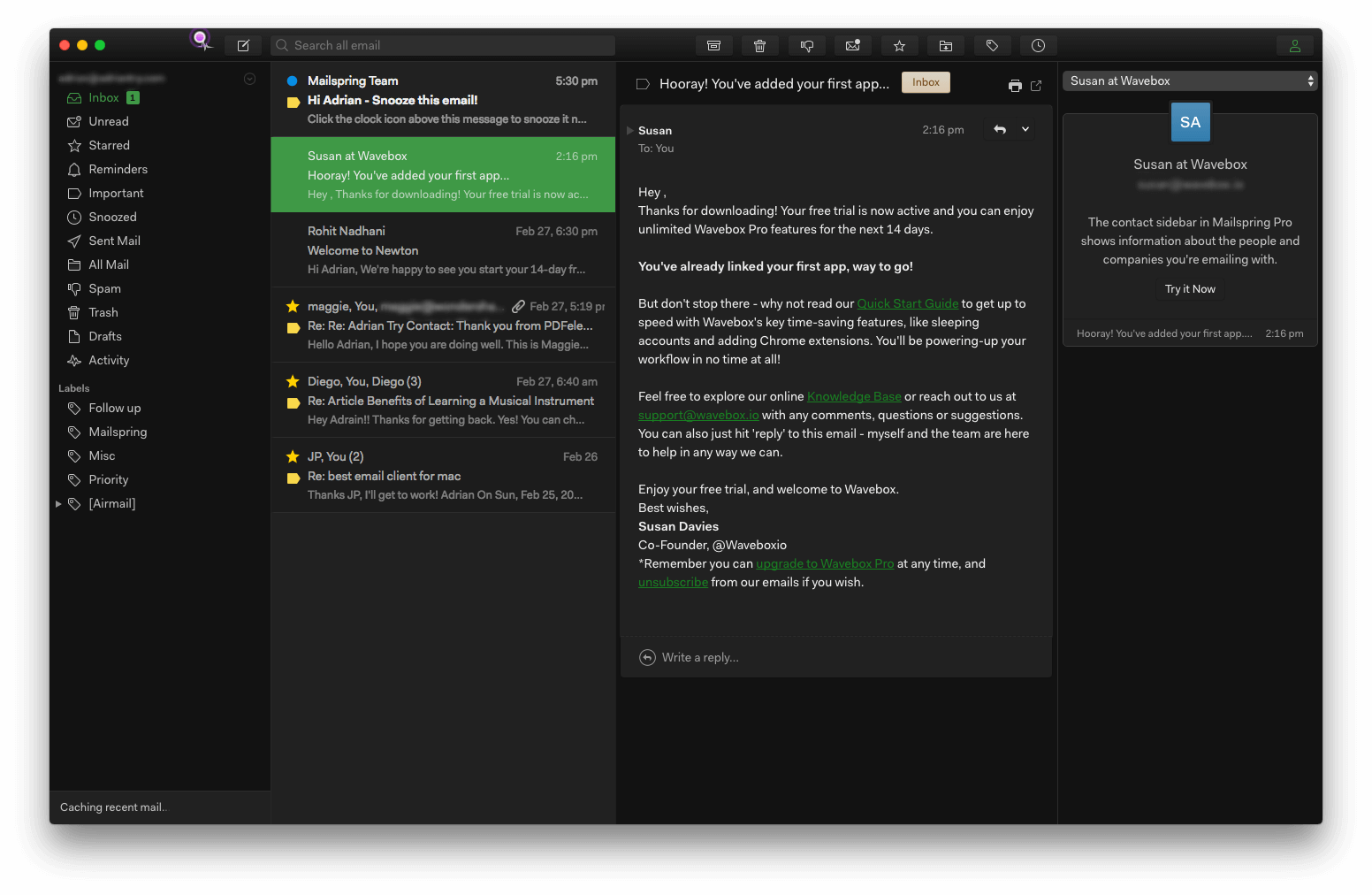 lightweight email client for mac