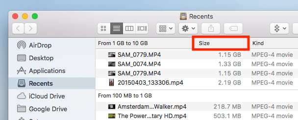 how to show how much space on mac