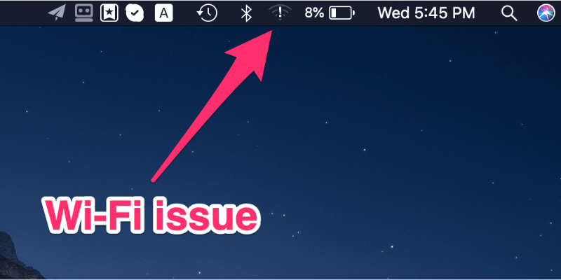 wifi icon missing mac
