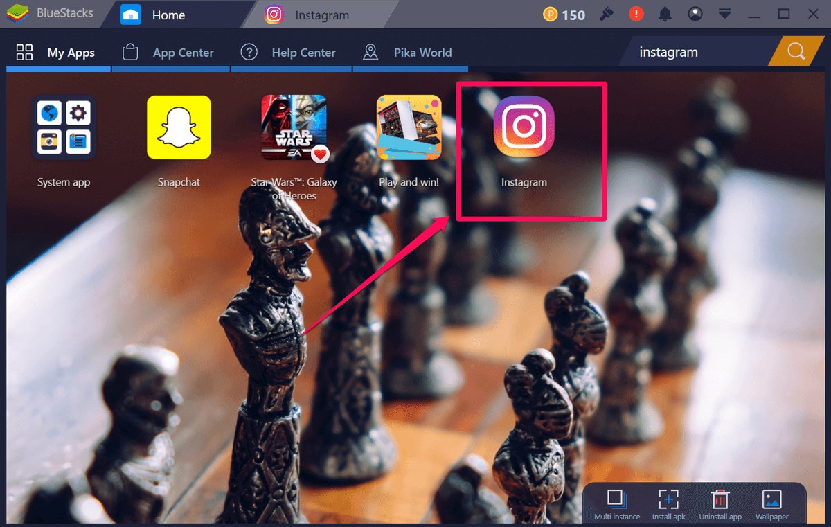 instagram bluestacks not logging