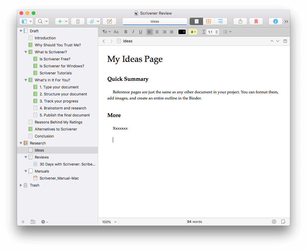 scrivener for mac vs windows 2018