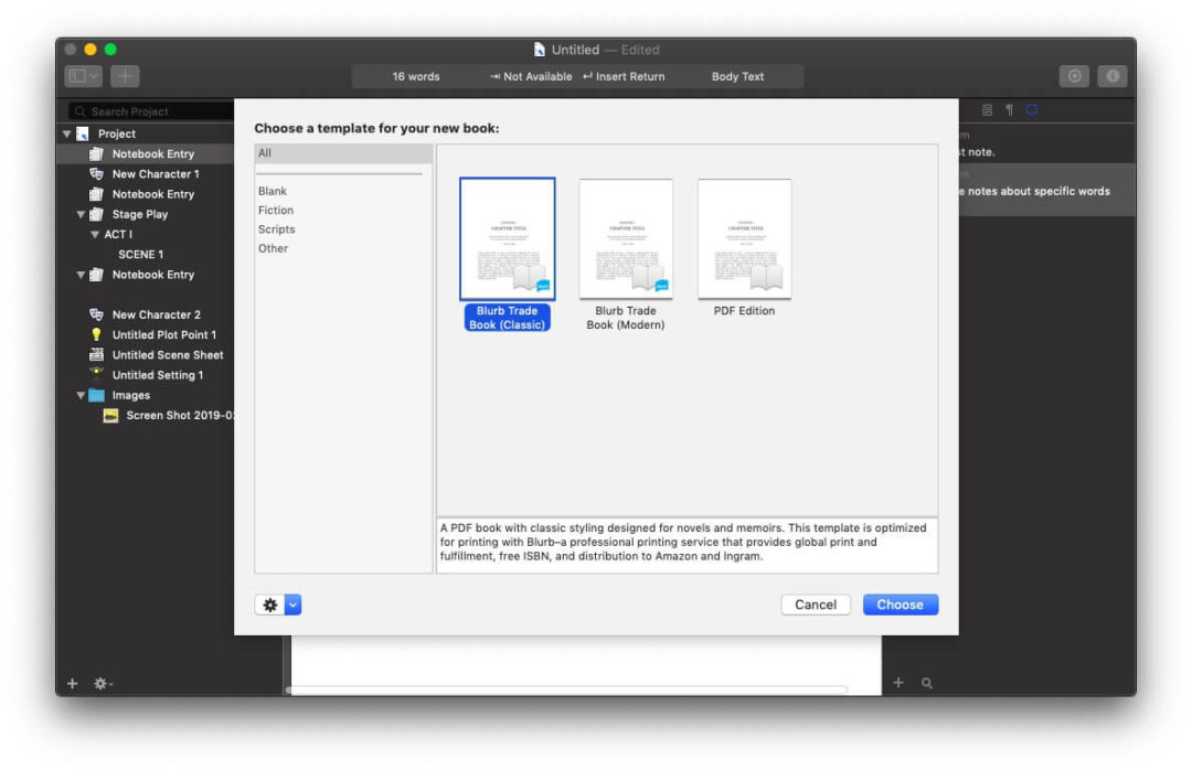 storyist vs scrivener