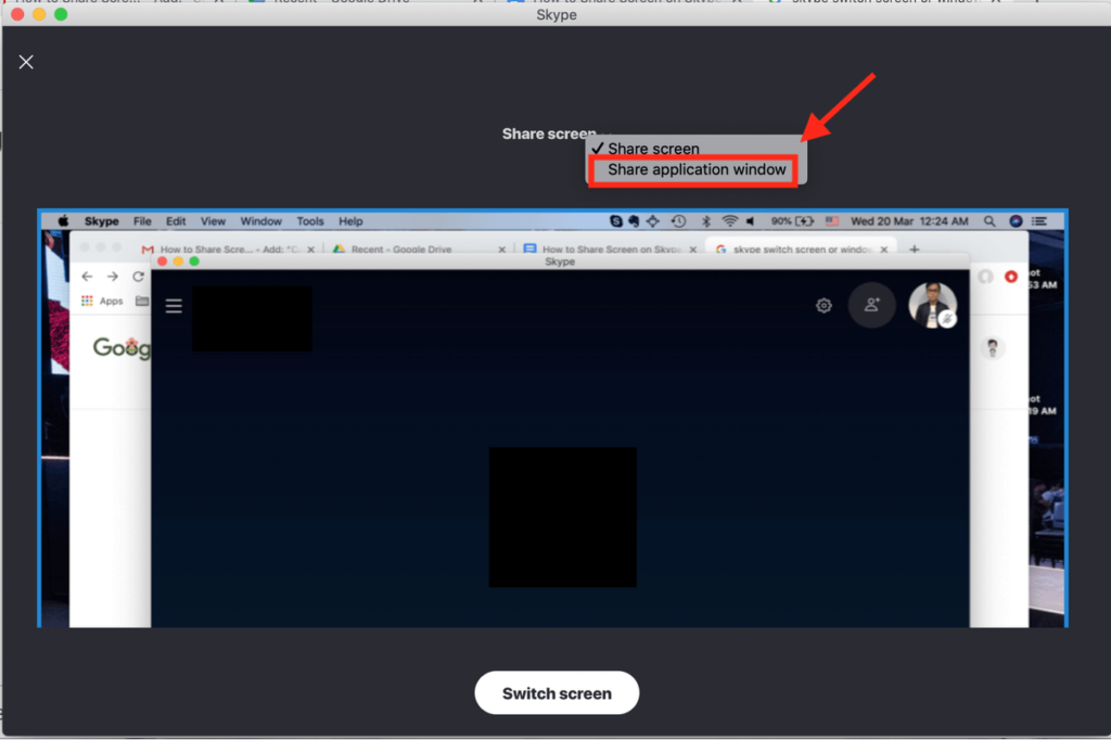 how to screen share on skype mac