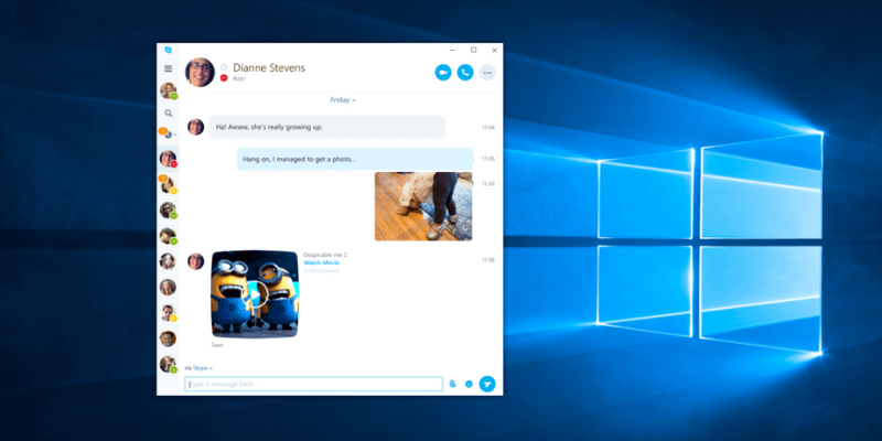 Skype windows jakiś niebieski ekran