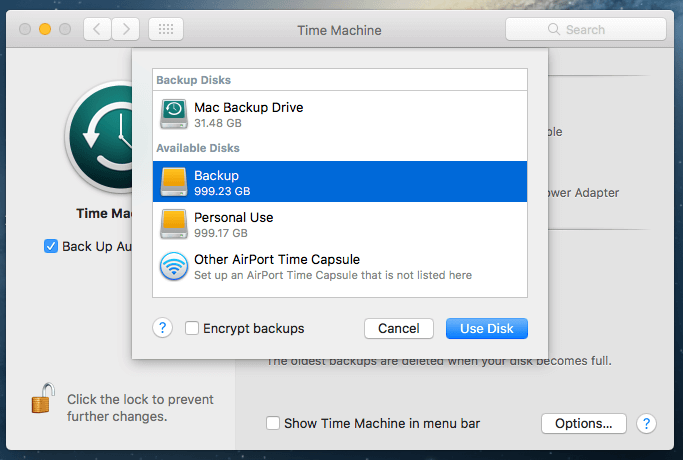 lacie backup disk not connecting