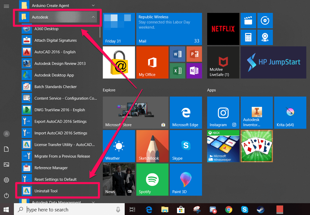 how to remove all programs from windows 10
