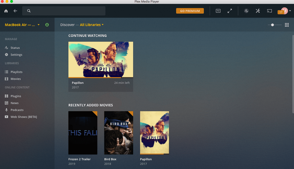 plex media server for mac os x 10.7.5