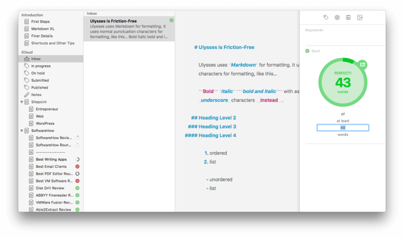 novel writing software mac os x